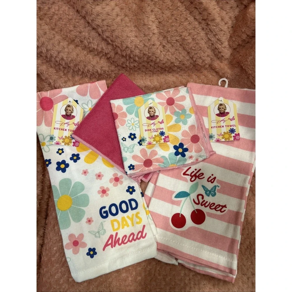 Dolly Parton Summer 2026 Collection Kitchen Towel & Dish Cloth Set